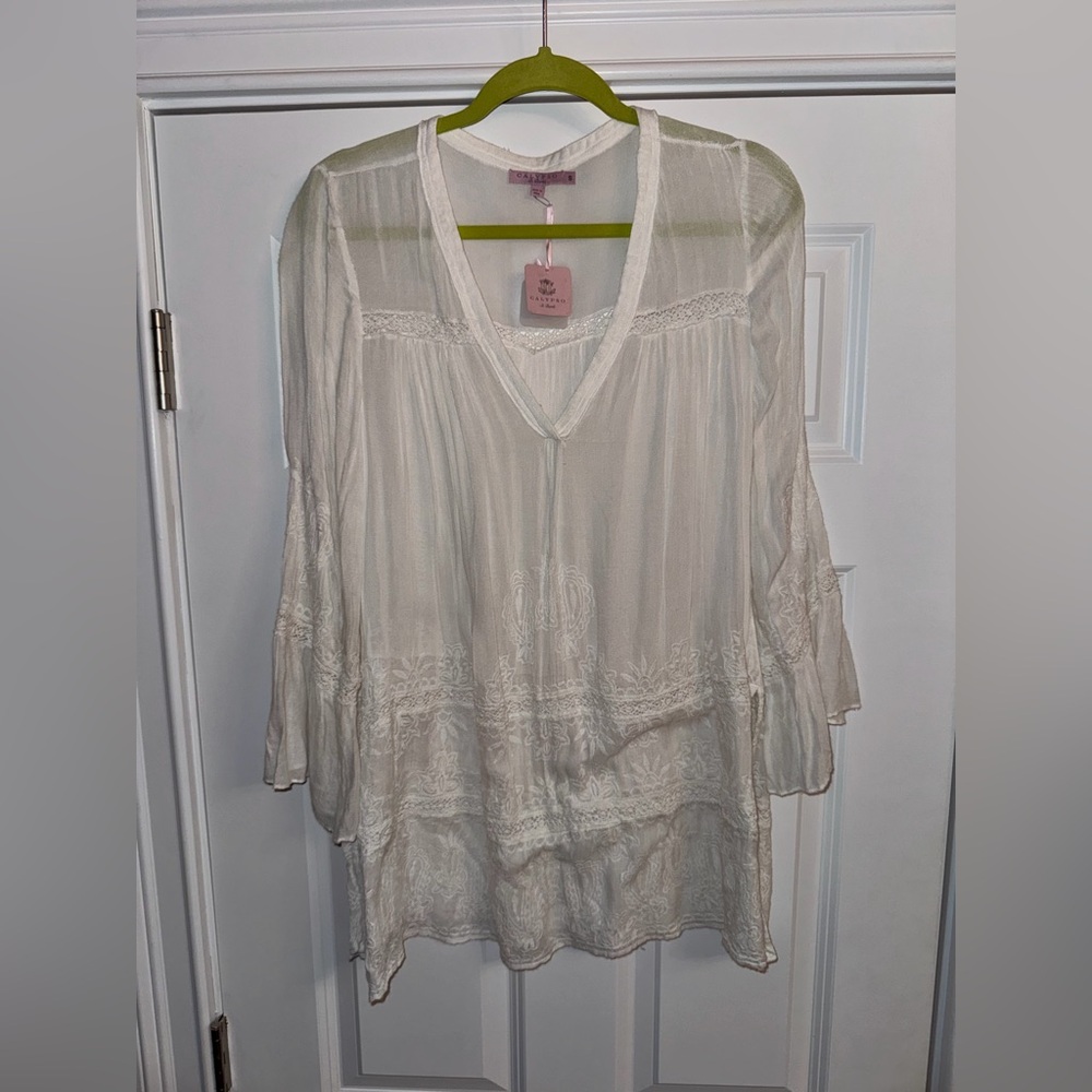 Women’s Calypso St. Barth Arien Top White Size Small